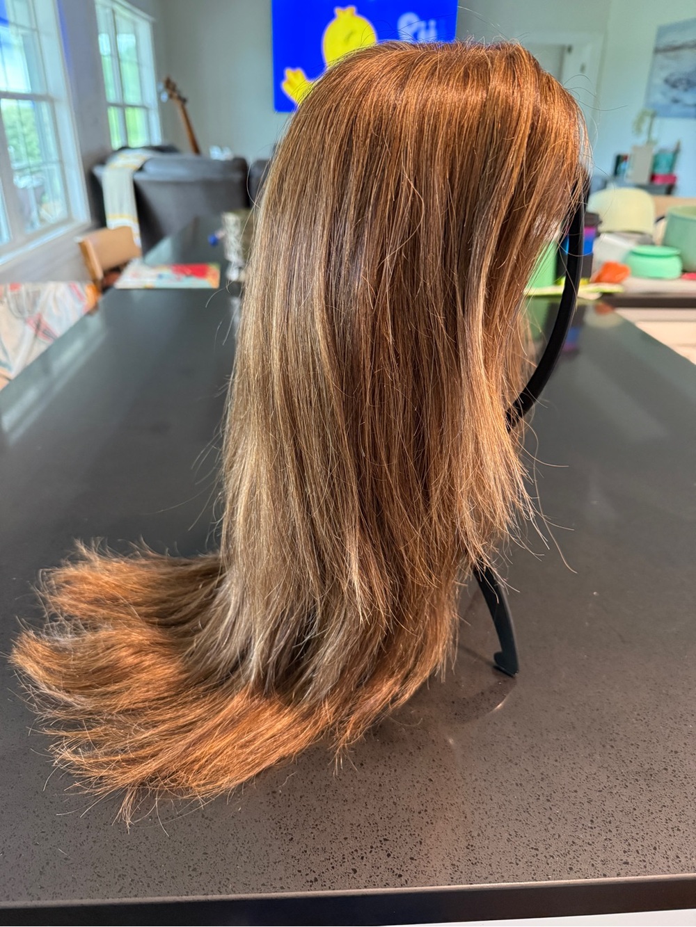Human hair monofilament wig from custom wig shop